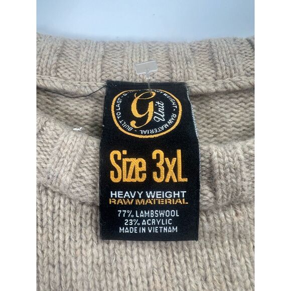 Vintage Y2K G-Unit Lambs Wool Embroidered Knit Crewneck Sweater - 3XL - Picture 3 of 7